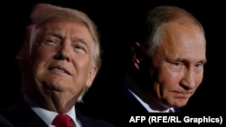 Președintele SUA, Donald Trump, și cel al Rusiei, Vladimir Putin. 