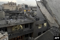 Clădire lovită în timpul atacului israelian în Teheran, 13 iunie 2025.