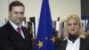 Šefovi pregovaračkih timova Srbije i Kosova, Borislav Stefanović i Edita Tahiri u Briselu,mart 2011 