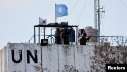 Fotografie de arhivă: pacificatori ONU aproape de granița dintre Israel și Liban.