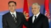 Serbia/Montenegro - Serbia's President Boris Tadic shakes hands with his Montenegrin counterpart Filip Vujanovic (L), prior a meeting in Belgrade, 30May2006