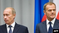 Premijeri Rusije Vladimir Putin i Poljske Donald Tusk 
