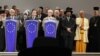 Європейські лідери під час прес-конференції після зустрічі з релігійними лідерами у Брюсселі, 19 липня 2010 року