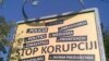 Bilbord za kampanju o borbi protiv korupcije - ilustracija