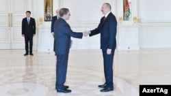 Ադրբեջանի նախագահ Իլհամ Ալիևն ընդունում է ԱՄՆ դեսպան Ըրլ Լիցենգերբերի հավատարմագրերը, Բաքու, 12-ը մարտի, 2019թ․