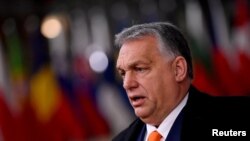 Orbán Viktor miniszterelnök Brüsszelben az EU-csúcson 2020. december 10-én
