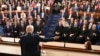Președintele Donald Trump în timpul discursului său în fața camerelor reunite ale Congresului american pe 4 martie 2025