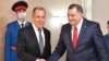 Ministri i Jashtëm i Rusisë, Sergey Lavrov dhe anëtari i presidencës trepalëshe të Bosnjës, Millorad Dodik, gjatë një takimi në Sarajevën Lindore. 