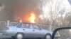 Фото с места пожара в автобусе. Ташкент, 26 февраля 2016 года. 