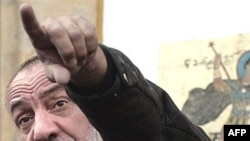 Георгий Хандрава на митинге оппозиции в Тбилиси (2007 год)