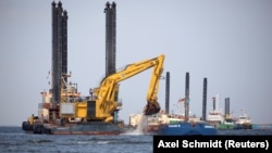Lucrări la Nord Stream 2, în apropiere de Lubmin